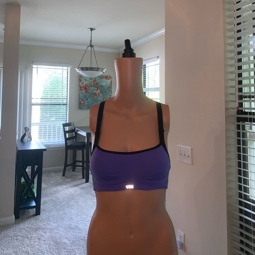 VSX Sport Purple & Black Sports Bra size 32A - Picture 1 of 7